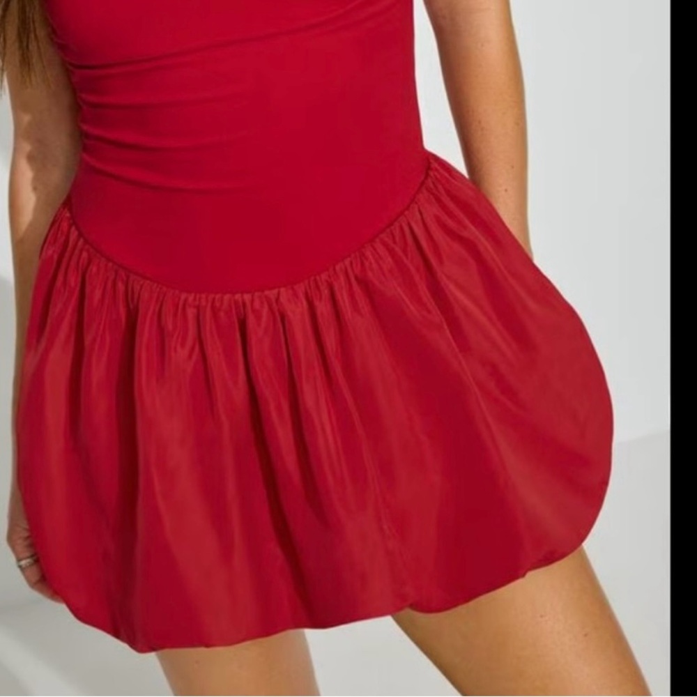 Bright Red Mini Dress - Picture 2 of 3